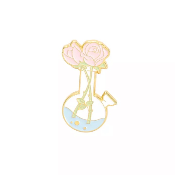 Best Buds Rose Enamel Pin - Picture 1 of 3